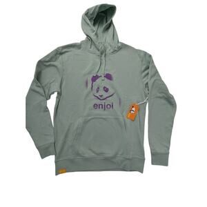 Enjoi Skateboard Men's Large Panda Logo Pullover Hoodie Sweatshirt Glassy NWT
